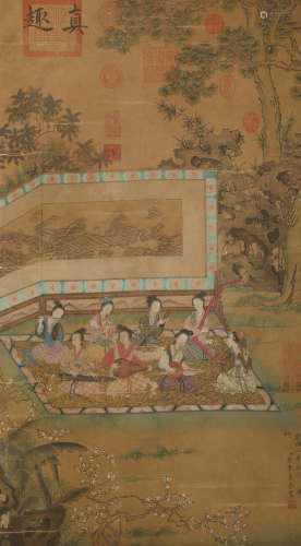 Qing Dynasty - Jiao Bingzhen - A Picture of Joy Hanging Scro...