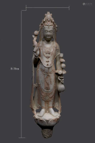 Northern Qi - Stone Carving Standing Buddha