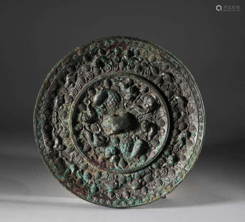 Tang Dynasty - Bronze Sea Beast Mirror