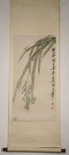 Qi Baishi - Cordyceps Hanging Scroll on Paper