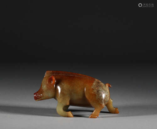 Qing Dynasty - Hetian Jade Pig