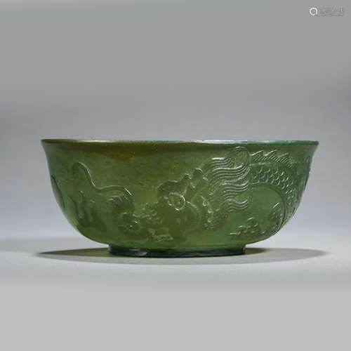 HETIAN JADE BOWL, QING DYNASTY, CHINA