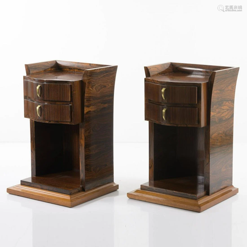 France, Two bedside tables, c. 1930