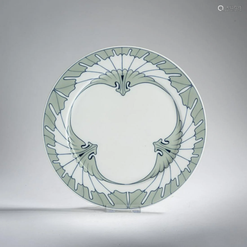 Rudolf Hentschel, Dinner plate 'wing pattern', 1901