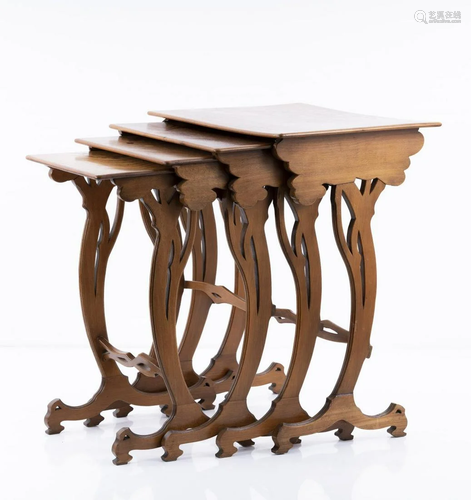 Émile Gallé, Nancy, Four nesting tables,