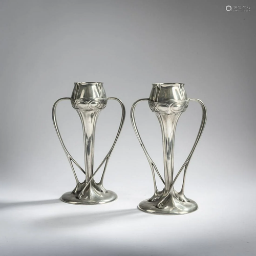 W. H. Haseler, Birmingham, Two vases with handles,