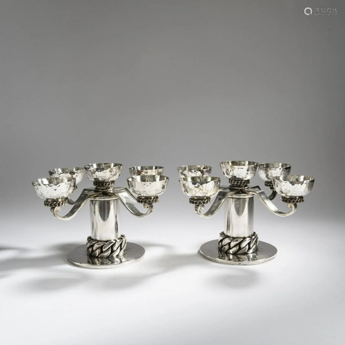 Jean Després, Avallon, 2 candelabra, after 1948