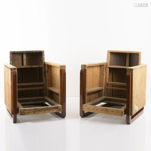 Éric Bagge, Two armchair frames, 1929