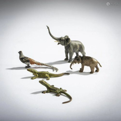 Wiener Bronze, Five miniature animals, 1900-1920