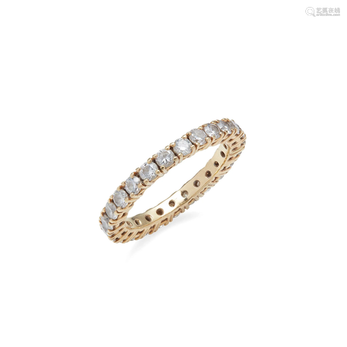 A diamond set eternity ring