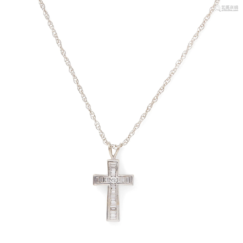 A diamond set cross