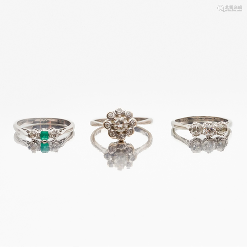 A collection of three rings