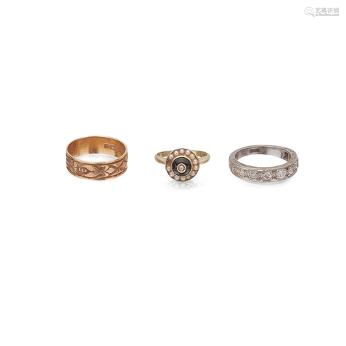 Three gem set rings