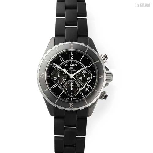 Chanel: A gentleman's chronograph wrist watch