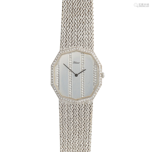 Blaser: A unisex white gold watch