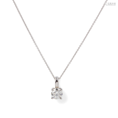 A diamond set pendant necklace, Rox