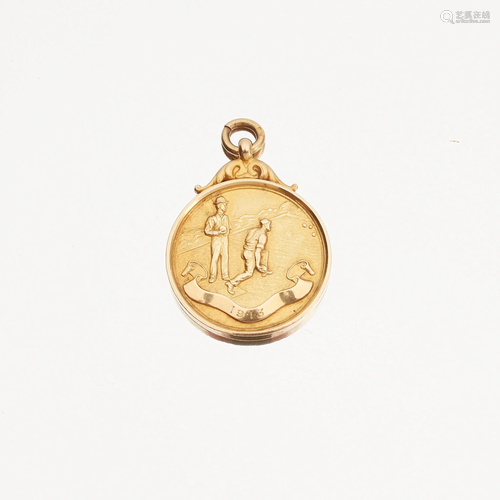 An 18ct gold Bowling Medal