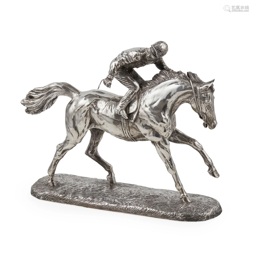 A model of horse and jockey