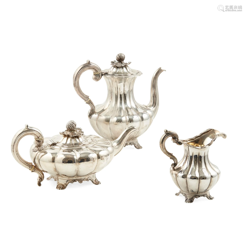 Y A Victorian three piece part tea service