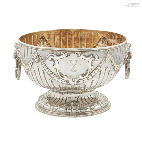 An impressive George IV punch bowl