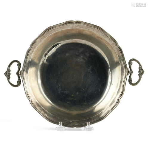 18th c. Spanish Colonial Peruvian Silver Handled Bowl