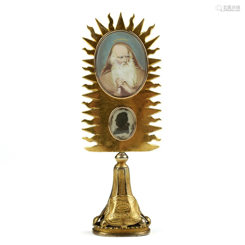 Gilt Enameled Miniature Monstrance