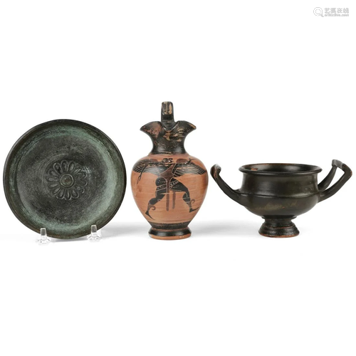 Grp: 3 Antique Greek Vessels