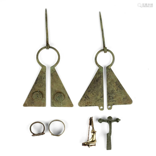 Grp: 6 Ancient Jewelry Pieces Roman