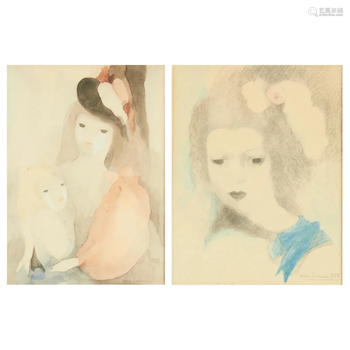 Pair of Marie Laurencin Portrait Lithographs