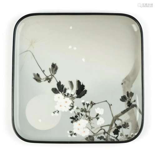 Namikawa Sosuke Moonlit Cherry Blossom Cloisonne Enamel