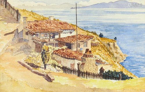 Arthur H. Middleton Seaside Watercolor