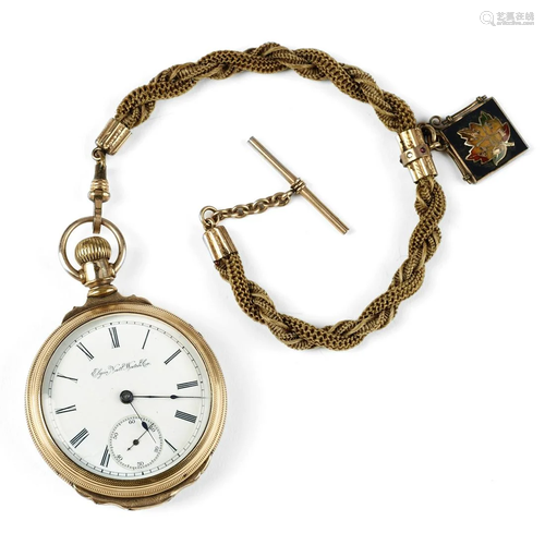 Elgin 14K Gold Pocket Watch MWA Charm