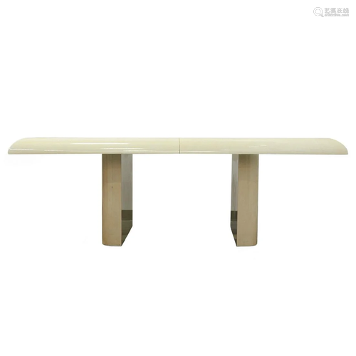 Steve Chase Goat Skin Extendable Dining Table