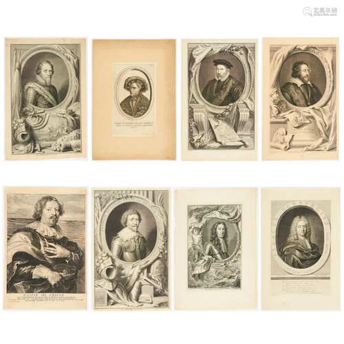 Grp: 8 18th Century Portrait Engravings