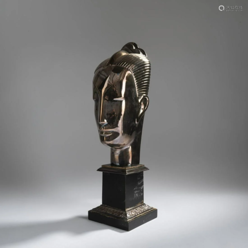 Adam Antes (pres.), Stylized woman's head, c. 1928
