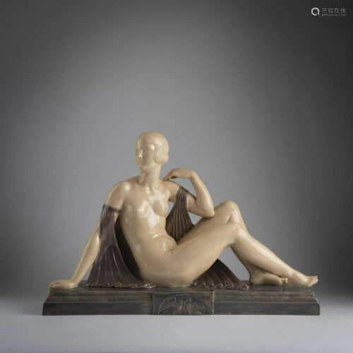 Joé Descomps, Seated female nude, c. 1925