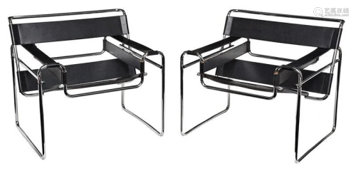 Pair Marcel Breuer Designed Wassily Chairs
