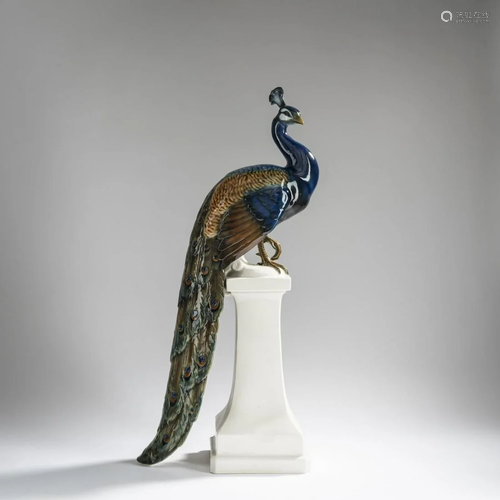 Edmund Sode, 'Peacock on a High Pedestal', 1918