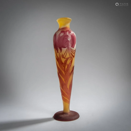 Établissements Gallé, Nancy, 'Lys' vase,