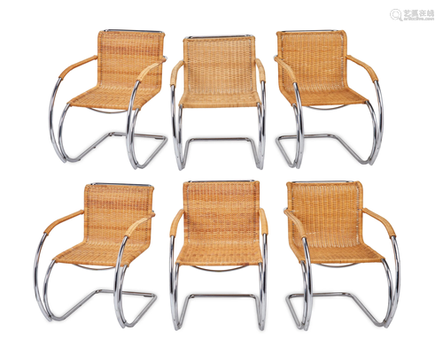 Six Ludwig Mies van der Rohe armchairs for Stendig