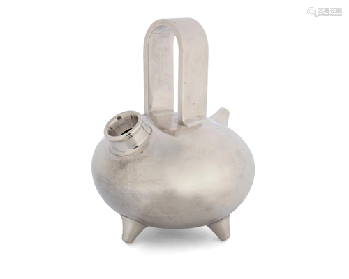 A modern Mexican sterling silver teapot