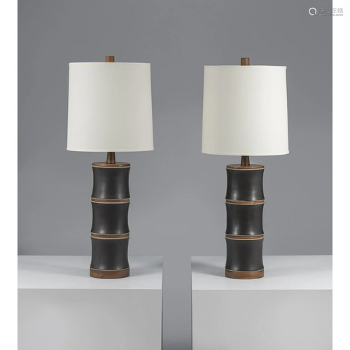 Jane & Gordon Martz (20th c.) Pair of floor lamps