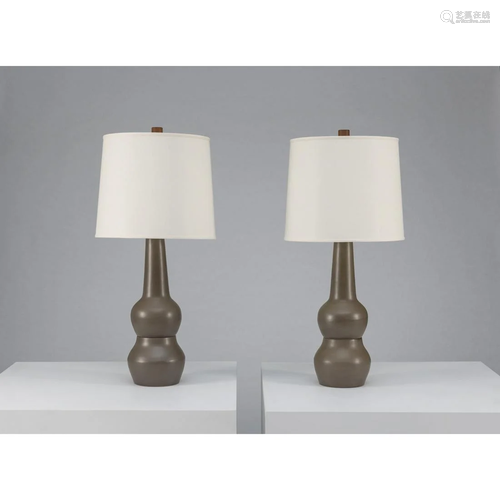 Jane & Gordon Martz (20th c.) Pair of lamps