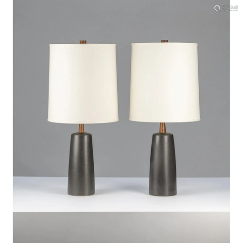 Jane & Gordon Martz (20th c.) Pair of table lamps