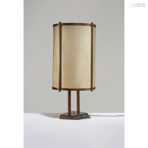 George Nakashima (1905-1990) Table lamp - Unique piece