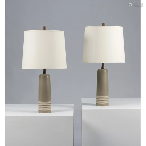 Jane & Gordon Martz (20th c.) Pair of table lamps