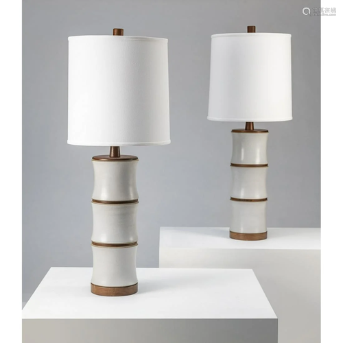 Jane & Gordon Martz (20th c.) Pair of floor lamps