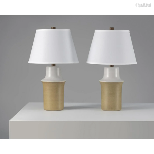 Jane & Gordon Martz (20th c.) Pair of table lamps