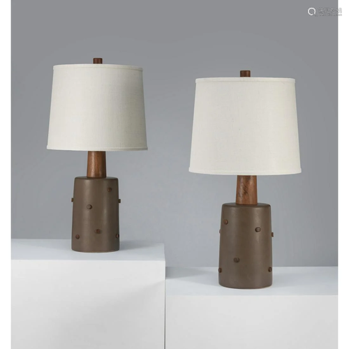 Jane & Gordon Martz (20th c.) Pair of table lamps