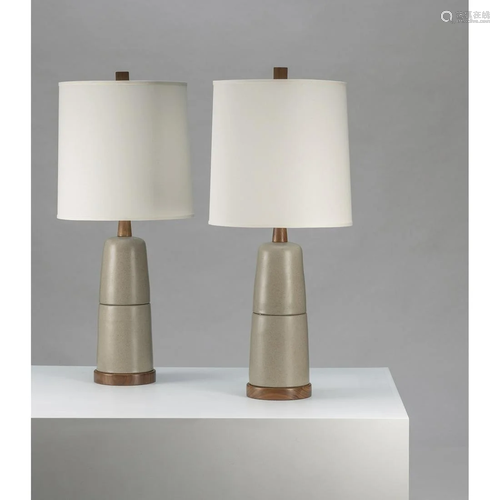 Jane & Gordon Martz (20th c.) Pair of table lamps